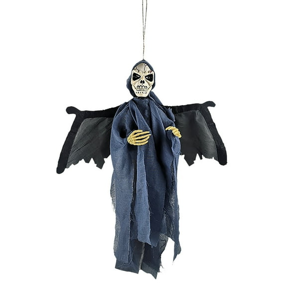 Moocorvic Halloween Bat Decoration Sound Glowing Bat Flying Ghost Skeleton Horror Props