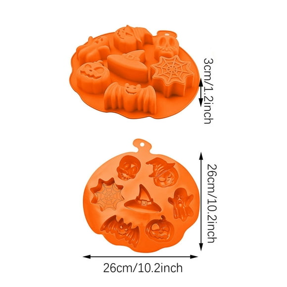 Moocorvic Halloween Bat Pumpkin Skull Cartoon Cake Mold DIY Cookie Mold