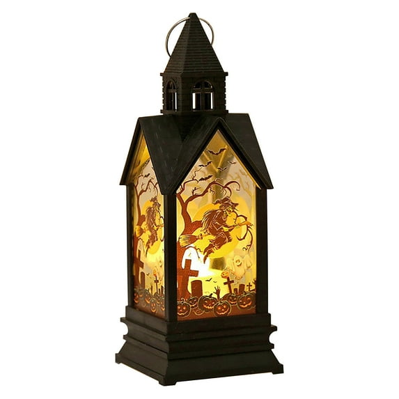 Moocorvic Halloween Decorations Indoor, 7" Decorative Haunted House Candle Lantern, Hanging Halloween Lanterns for Outdoor Home Room Door Party Decor