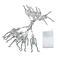 Moocorvic Halloween Decorations Outdoor Lights,10 LEDs Skeleton Model Halloween Battery Operated String Lights ,Halloween Party Lights For Outside,House, Garden, Yard Dec