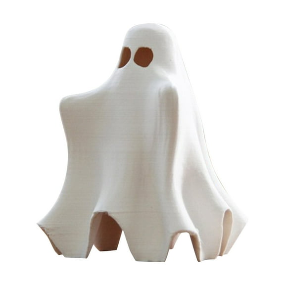 Moocorvic Halloween Ghost Figurines Ceramic White Ghost Statue Small Sculpture Ornament Cute Ghost Decor for Table Centerpieces Decorations
