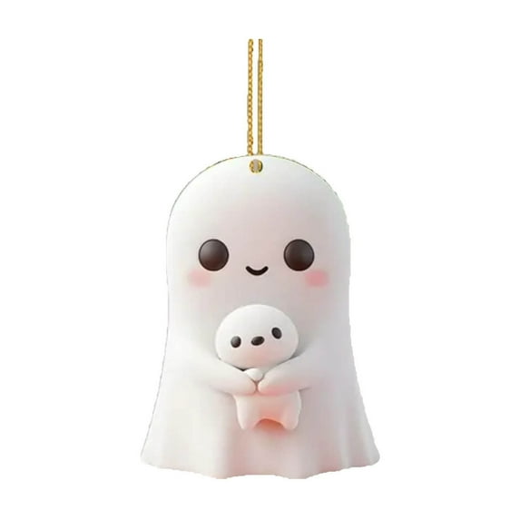 Moocorvic Halloween Hanging Ornaments Ghost Decoration Christmas Tree Decorations Ornaments Resin Mini Halloween Decoration for Party Decor