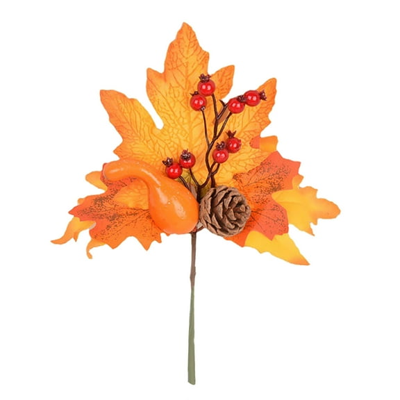 Moocorvic Halloween Plug-in Accessories Maple Leaf Simulation Pumpkin Festival Decoration