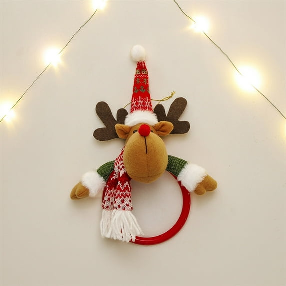 Moocorvic Hanging Christmas Kitchen Towels Holder, Christmas Dish Towels Holder for Bathroom Wall Christmas Gnomes Decorations Indoor Home Decor 13X6IN