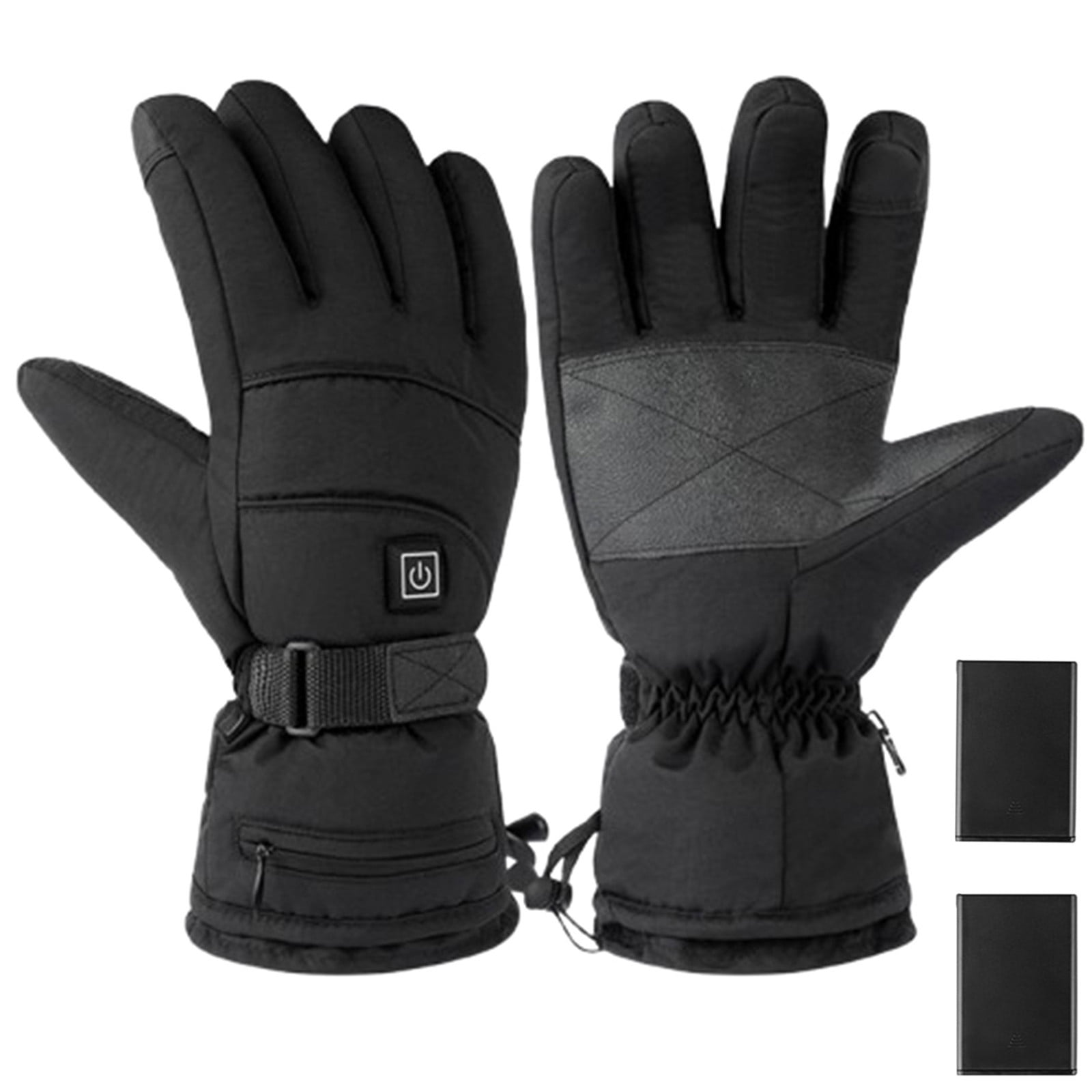 Moocorvic Heated Ski Gloves Women, Electric Warm Cold Weather Snow Gloves for Skiing, Snowboard,Outdoor Motorcycle,Cycling(Black)