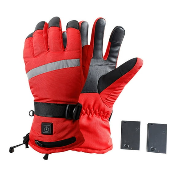 Moocorvic Heated Ski Gloves Women, Electric Warm Cold Weather Snow Gloves for Skiing, Snowboard,Outdoor Motorcycle,Cycling