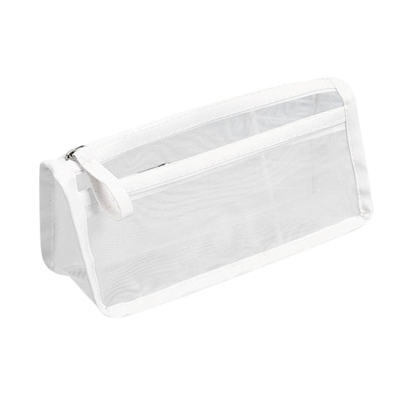 Moocorvic High Capacity Mesh Pencil Bag Supplies, Mesh Pouch Clear Pencil Case Stationery Pouch Zipper with Easy Grip Handle Supplies ,
