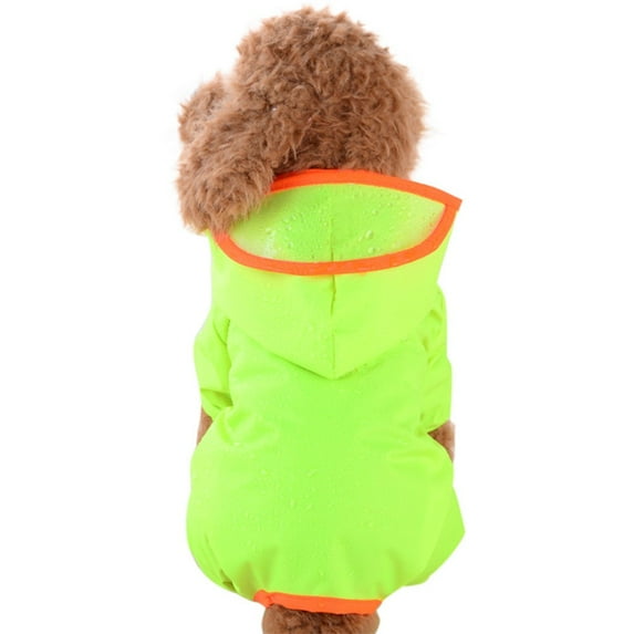 Moocorvic Hooded Dog Raincoats for Medium Dogs, Waterproof Reflective Adjustable Pet Rain Coat(Green,M)