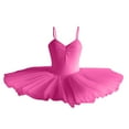 thumbnail image 1 of Moocorvic Kid Girls Ruffle Sleeve Ballet Skirted Halter Dance Dresses 11-12 Years,Hot Pink, 1 of 3