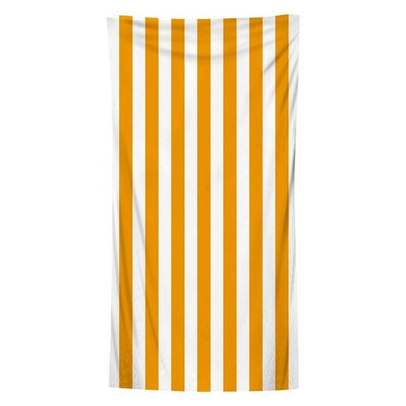 Guanhe Kids Beach Towels Striped Print Microfiber Bath Towel Summer Beach Essentials for Travel Swimming Pool 55x27.5Inches(Yellow）