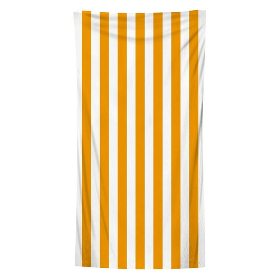 Guanhe Kids Beach Towels Striped Print Microfiber Bath Towel Summer Beach Essentials for Travel Swimming Pool 55x27.5Inches(Yellow)
