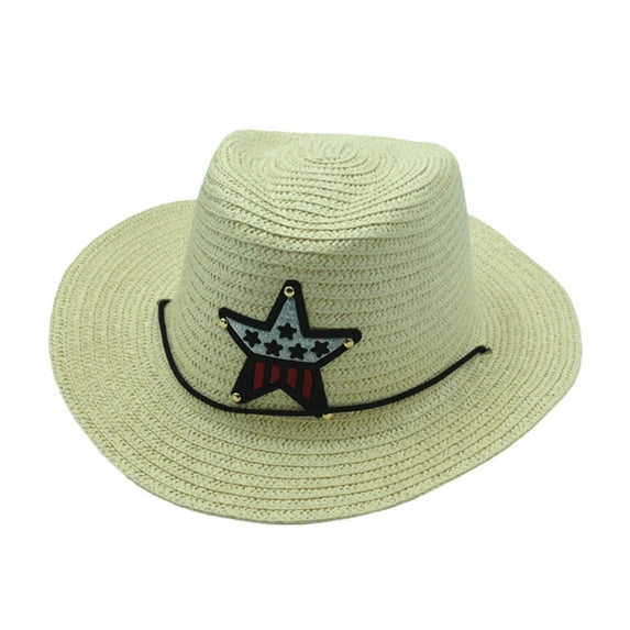 Moocorvic Kids Cowboy Hats for Boys Girls, Wide Brim Sun Hat Dress Up Costume