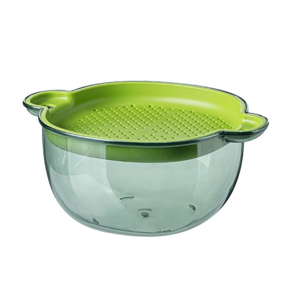 Moocorvic Kitchen Strainer Colander Bowl Set, Fruit Washer Fruit and Vegetable Wash,Dishwasher Friendly Double Layered Drain Basin,for Pasta Salad Berry Cleaning Mixing,