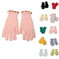 thumbnail image 1 of Moocorvic Knitted Gloves for Women, Cold Weather Winter Solid Color Gloves for Daily Sports Workout Runnging, Full Finger,Pink, 1 of 3
