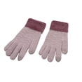 thumbnail image 1 of Moocorvic Knitted Winter Gloves for Women,Full Finger Soft Warm Elastic Gloves,Purple, 1 of 4