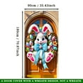 thumbnail image 1 of Moocorvic Large Easter Bunny Door Covers Decorative, Happy Easter Party Supplies Easter Welcome Door Porch Sign Banner for Spring Decor, 1 of 8
