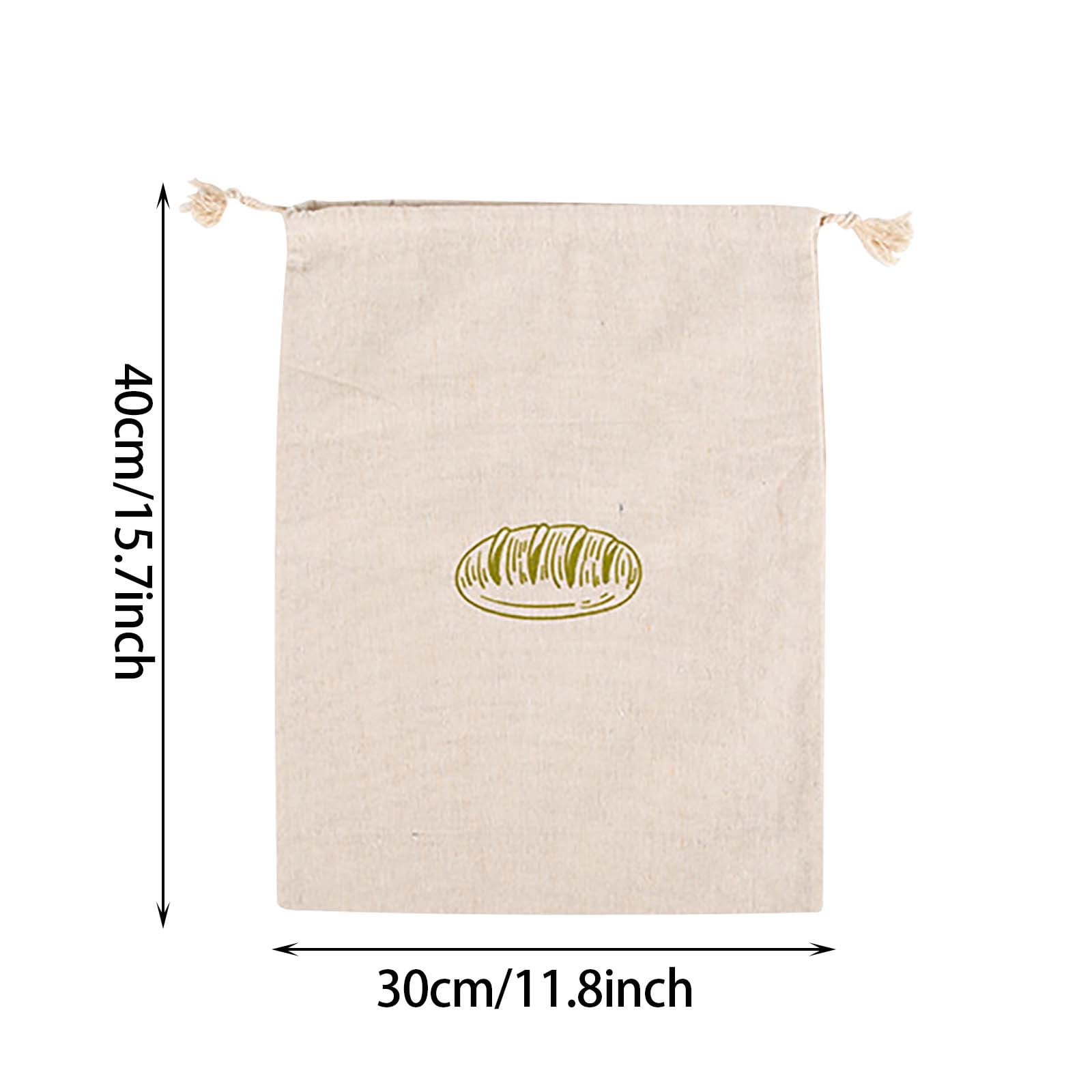 Moocorvic Linen Bread Bags,Large Natural Unbleached Bread Bags,Reusable ...