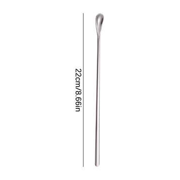 Ceramic Coffee Spoons Set With Holder - 8 Piece Elegant Dessert Flatware In White With Gold Accents