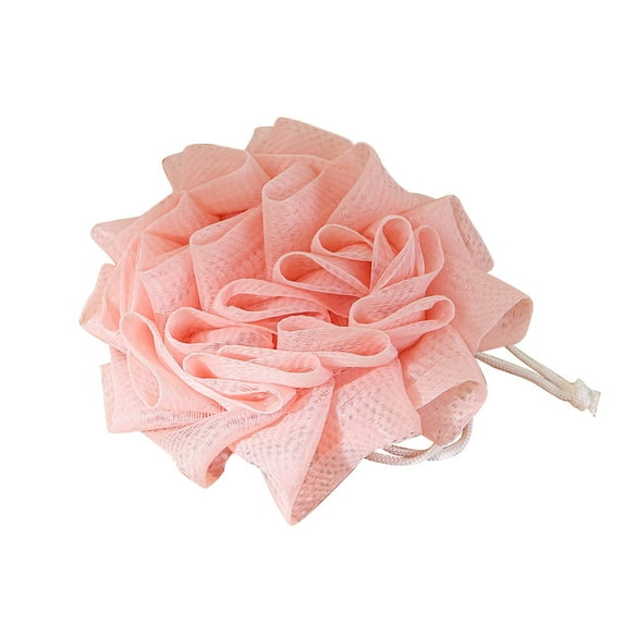 Moocorvic Loofah Sponge Shower Mesh Balls Body Scrubber for Women and Men Bathing Accessories,Pink