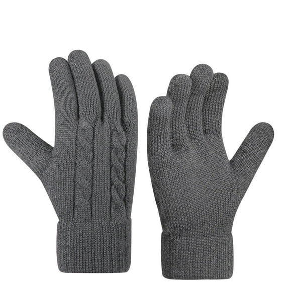 Moocorvic Men Winter Gloves, Winter Warm Knitted Gloves for Cycling, Running, Outdoor,Biking,Driving,Working(Dark Gray)