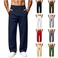 thumbnail image 1 of Moocorvic Men's Straight Leg Sweatpants with Back Pocket, Elastic Drawstring Waist, Regular Fit Casual Lounge Pants, 1 of 8