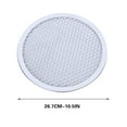 thumbnail image 1 of Moocorvic Mesh Pizza Screen , Non-Stick Aluminum Mesh Net Baking Tray Pizza Pan with Holes Pizza Mesh Kitchen Tool for BBQ Restaurant Supplies (10.5inch), 1 of 8