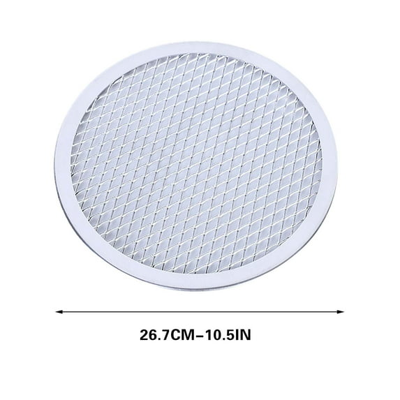 Moocorvic Mesh Pizza Screen , Non-Stick Aluminum Mesh Net Baking Tray Pizza Pan with Holes Pizza Mesh Kitchen Tool for BBQ Restaurant Supplies (10.5inch)