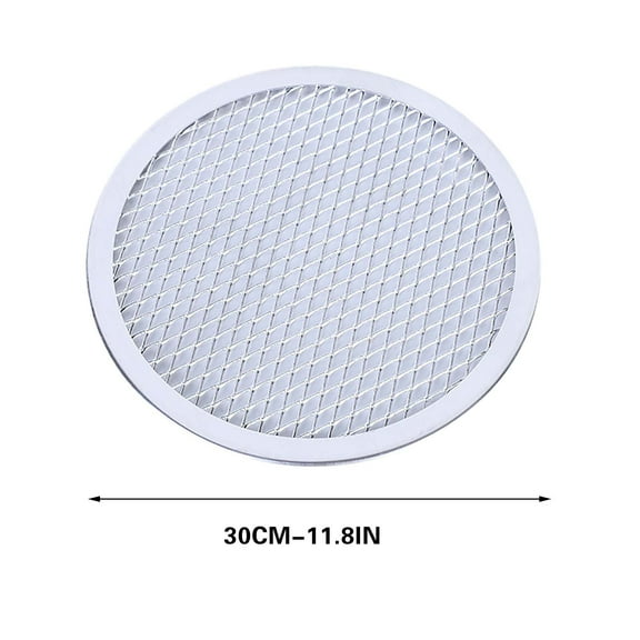 Moocorvic Mesh Pizza Screen , Non-Stick Aluminum Mesh Net Baking Tray Pizza Pan with Holes Pizza Mesh Kitchen Tool for BBQ Restaurant Supplies (11.8inch)