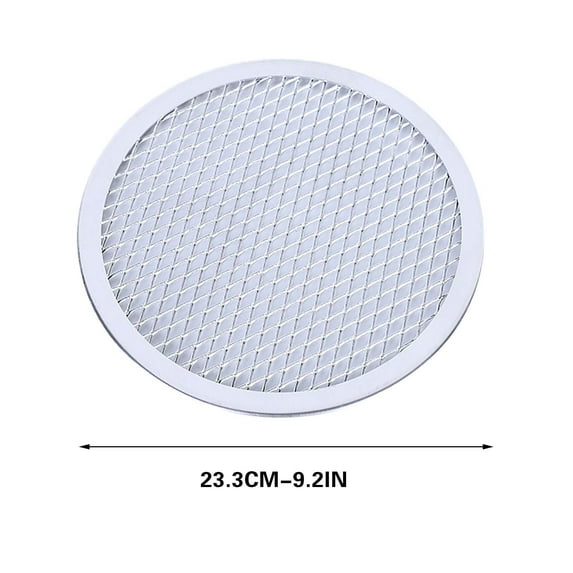 Moocorvic Mesh Pizza Screen , Non-Stick Aluminum Mesh Net Baking Tray Pizza Pan with Holes Pizza Mesh Kitchen Tool for BBQ Restaurant Supplies (9.2inch)