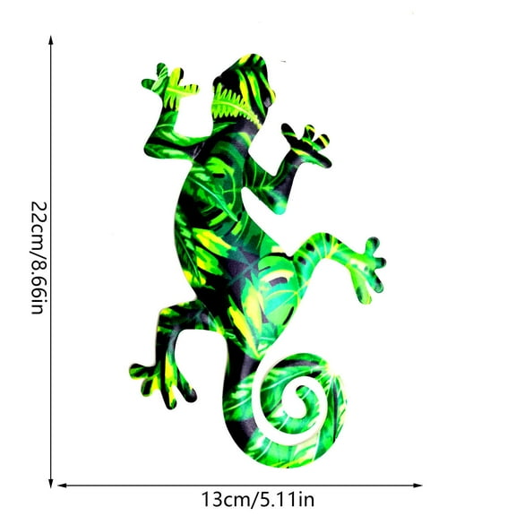 Moocorvic Metal Gecko Outdoor Wall Decor,Garden Decor Lizard Wall Art Garden Sculptures & Statues Gecko Yard Art for Patio Fence,Gift Idea