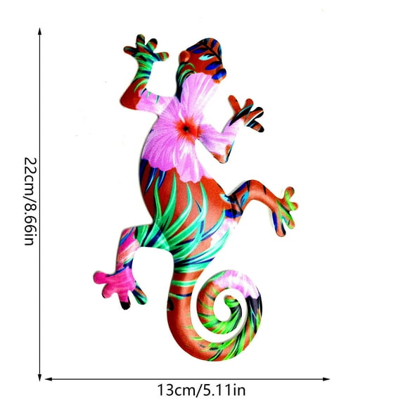 Moocorvic Metal Gecko Outdoor Wall Decor,Garden Decor Lizard Wall Art Garden Sculptures & Statues Gecko Yard Art for Patio Fence,Gift Idea