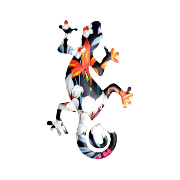 Moocorvic Metal Gecko Outdoor Wall Decor,Garden Decor Lizard Wall Art Garden Sculptures & Statues Gecko Yard Art for Patio Fence,Gift Idea