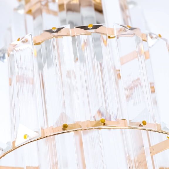 Moocorvic Mini Chandelier Crystal Ceiling Light Semi Flush Mount Ceiling Lighting Fixture Modern Crystal Ceiling Lamp