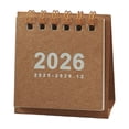 thumbnail image 1 of Moocorvic Mini Desk Calendar 2025-2026, from October 2025 to December 2026, 15 Monthly, Desktop Calendar for Office or Home(Brown), 1 of 6