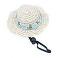 thumbnail image 1 of Moocorvic Mini Straw Hats for Pets, Summer Sun Protection Hat for Dogs Cats Outdoor Photography, 1 of 3