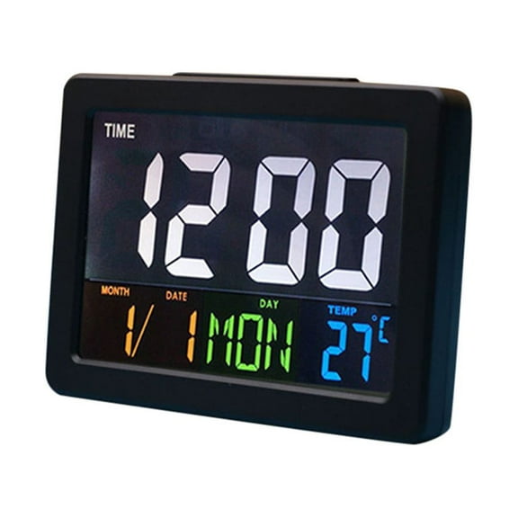 Moocorvic Modern Color Digital LCD Alarm Clock Temperature with USB Port