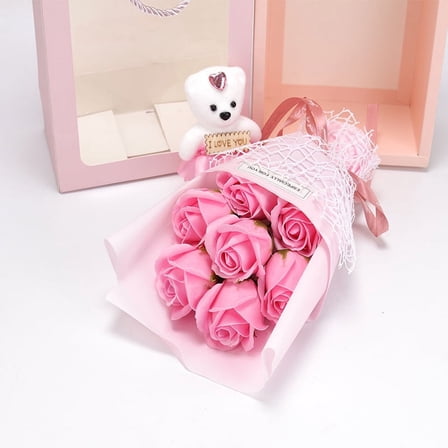 Moocorvic Mothers Day Gifts Artificial Flowers Rose Bouquet Butterfly Orchid Silk,Gifts for Mom,Dad Gifts,Valentines Day Decorations