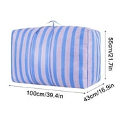 Moocorvic Moving Boxes with Handles, Storage Bags with Zipper, Large Capacity Packing Boxes Moving Essentials Christmas Tree Storage(Blue,230L)