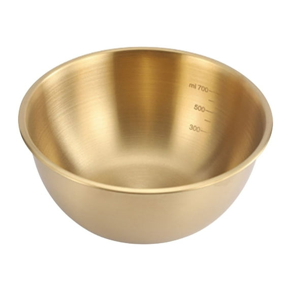 Moocorvic Noodle Soup Bowl Set , Stainless Steel Korean Traditional Bowls Rice Wine Bowl Food Bowl Food Bowl (Gold, 700ML)