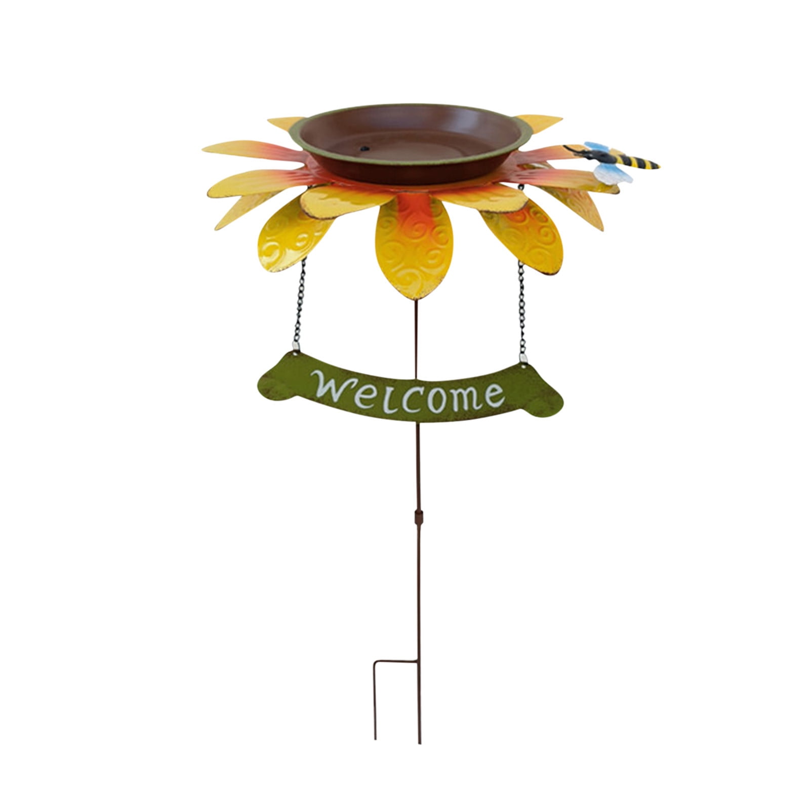 Moocorvic Outdoor Bird Bath Sunflower Bird Feeder Stand Bird Water