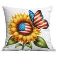 thumbnail image 1 of Moocorvic Outdoor Pillow Covers Sunflower Fall Patriotic Decorative 4th of July Decorative Pillowcases 18 x 18, 1 of 9