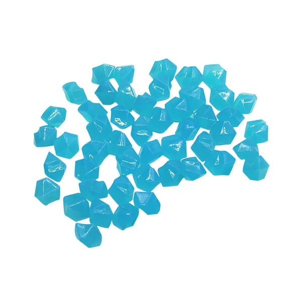 Moocorvic Pack Of 100 Colored Glowing Stones Rhombus Glowing Stones Outdoor Decor Sidewalk Garden Aquarium Swimming Pool