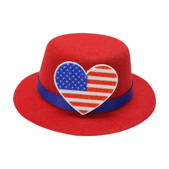 Moocorvic Patriotic Pet Hat Adjustable Independence Day Hat for Holiday Party