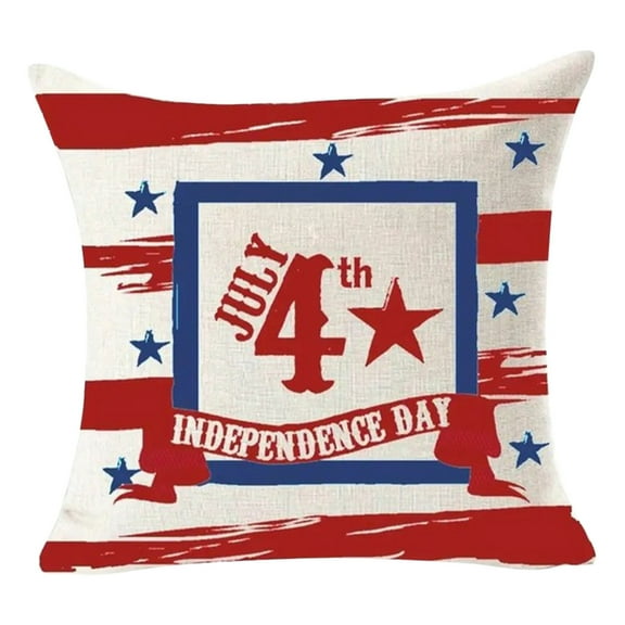 Moocorvic Patriotic Pillow Covers Outdoor 18 x 18, 4th of July Decorations Modern Pillowcase for Sofa Patio