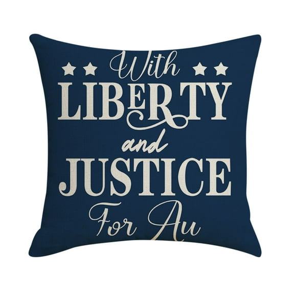 Moocorvic Patriotic Throw Pillow Cover 4th of July Memorial Day Fourth of July American Flag Pillowcase for Couch Sofa Bed 18x18 Inch