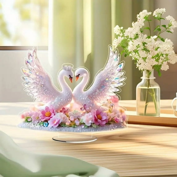 Moocorvic Personalized Valentine's Day Sign Table Decor, Acrylic Desktop Decoration for Anniversary, Home Decor, Romantic Gift
