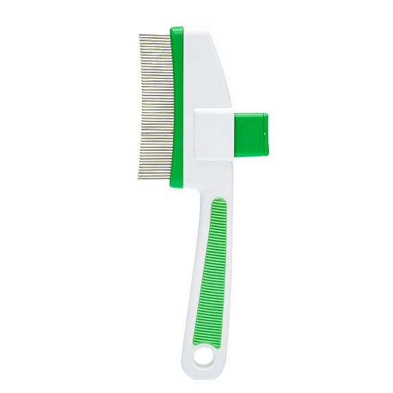 Moocorvic Pet Comb for Cats Dogs Brush for Shedding Pet Hair Removal Comb with Short Stainless Steel Teeth for Deshedding