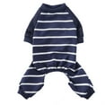 thumbnail image 1 of Moocorvic Pet Pajamas for Small Dogs Cats, Striped Pet One-Pieces Suits Four-Leg Long Sleeve Bodysuit Breathable Cozy Jumpsuit(Blue,S), 1 of 8