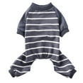 thumbnail image 1 of Moocorvic Pet Pajamas for Small Dogs Cats, Striped Pet One-Pieces Suits Four-Leg Long Sleeve Bodysuit Breathable Cozy Jumpsuit(Dark Gray,XL), 1 of 9