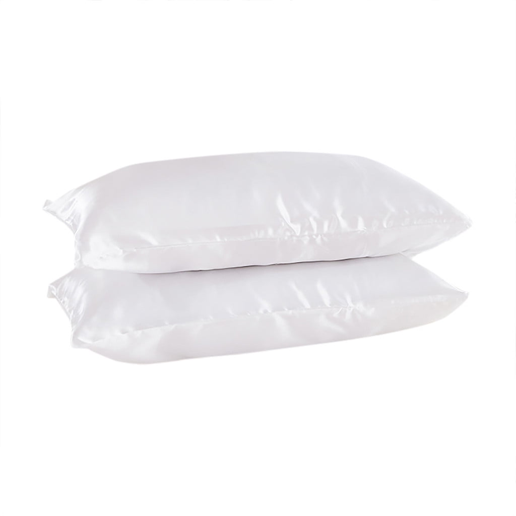 Moocorvic Pillowcase Satin Silk Solid Color Bedding Envelope Closure